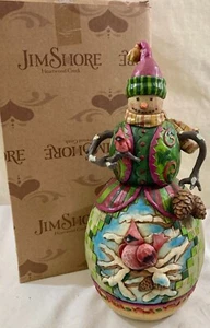 Jim Shore Snowman With Cardinal Red On Snowy White 2005 - Picture 1 of 10