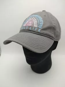 Salt Life Hat Cap Adjustable Strap Back Gray Pastel Rainbow Live Salty - Picture 1 of 8