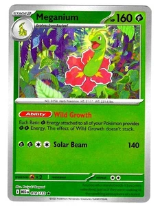 TARJETA HOLO INVERSA MEGANIUM 010/132 MEGA EVOLUTION POKEMON - Imagen 1 de 2