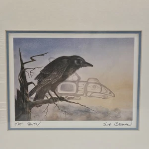 Der Rabe von Sue Coleman Kunstdruck signiert und mattiert 11x14 - Bild 1 von 11