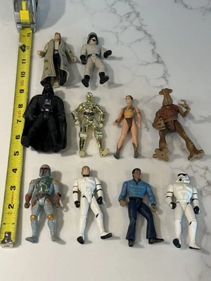90s Star Wars Action Figures Lot Of 10 - Vader, C-3PO, Luke, Storm - Kenner - Image 1 of 4