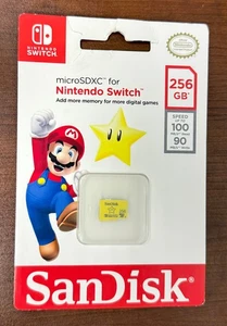 SanDisk 256GB microSDXC Micro SD Card for Nintendo Switch Super Mario SEALED - Picture 1 of 2
