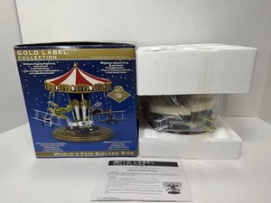 Mr Christmas Gold Label 159635 Feria Mundial funcionamiento paseo en biplano nuevo en caja - Imagen 1 de 7