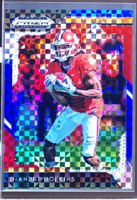 2019 Prizm Draft Picks DeAndre Hopkins Prizms Red White and Blue /99 #28 Tigers - Image 1 of 2