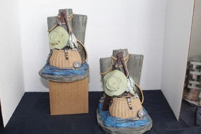 Vintage Bookends Fishing Outdoors Theme “Gone Fishin” BE-231 Figi 1995 - Image 1 of 4