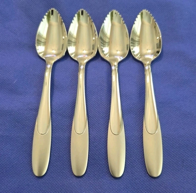 4 colheres de toranja Oneida Community PARAMOUNT talheres de aço inoxidável em excelente estado usado - Imagem 1 de 1