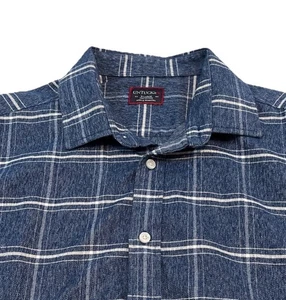 Untuckit Flanel Plaid Men's XL Nice Blue Color 100% Cotton - Bild 1 von 9