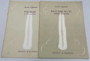 Aaron Copland Flute And Piano Music Score Books Bundle X 2 Boosey & Hawkes 24 - Picture 1 of 12