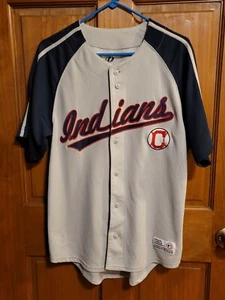 Cleveland Indians Dynasty Mens Size 38 - 40 Medium Short Sleeve Jersey - Picture 1 of 4