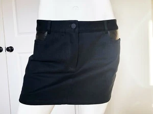 $275 NWT T by Alexander Wang Cotton Leather Mini Skirt SIZE:30 - Picture 1 of 8