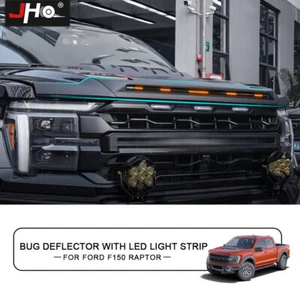 Bug Shield Hood Deflector Guard Bonnet Protector Light For Ford F150 Raptor R - Picture 1 of 12