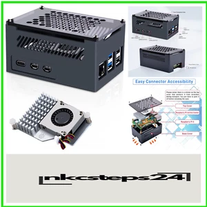 GeeekPi Raspberry Pi 5 Aluminiumgehäuse mit Active Cooler & M.2 NVMe SSD Schutz - Bild 1 von 10