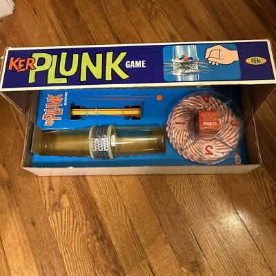 Vintage 1967 Kerplunk Game By Ideal Original Box Complete With Marbles, Sticks - Image 1 of 3