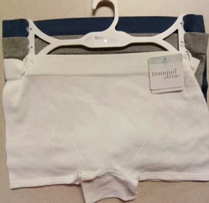 3 Tranquil & True Women's Boyshorts Ribbed Seamless Solid Underwear 3XL Assorted - Picture 1 of 4