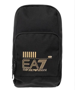 Borsa a tracolla donna/uomo EA7 Emporio Armani con stampa logo e zip - Foto 1 di 4