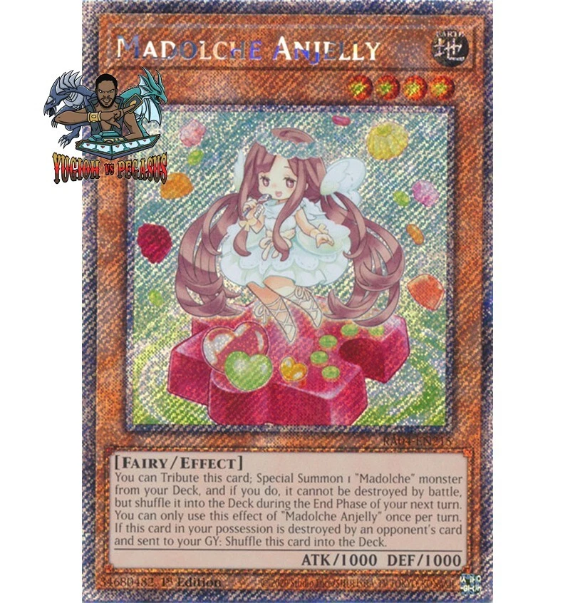 Yugioh! 1x Madolche Anjelly RA04-EN215 Platinum Secret Rare 1st Ed NM - Image 1 of 1