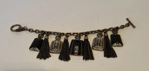 ANN TAYLOR Art Deco TOGGLE BRACELET- 7” Long - Picture 1 of 3