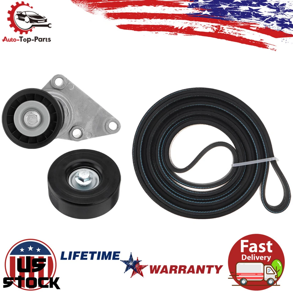 Complete Serpentine Belt Drive Component Kit for 2003-06 GMC Yukon XL 1500 2500 - Image 1 of 4
