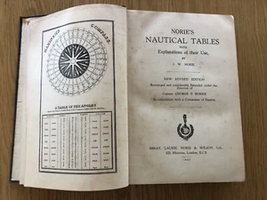 Norie's Nautical Tables With Explanations Of Their Use | JW Norie Imray 1943 HC - Picture 1 of 12