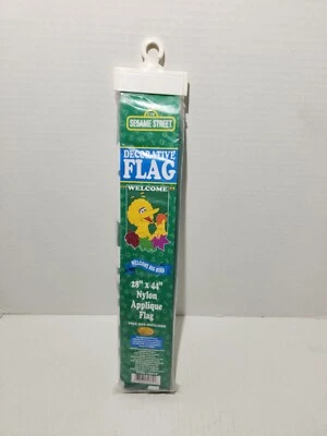 Nueva Bandera Exterior Nailon Decorativa Plaza Sésamo 28"x44" Bienvenido Big Bird #70375 Foto 1 de 4