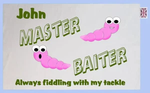 fishing towel angling gift funny , personalised tackle box size - Picture 1 of 1