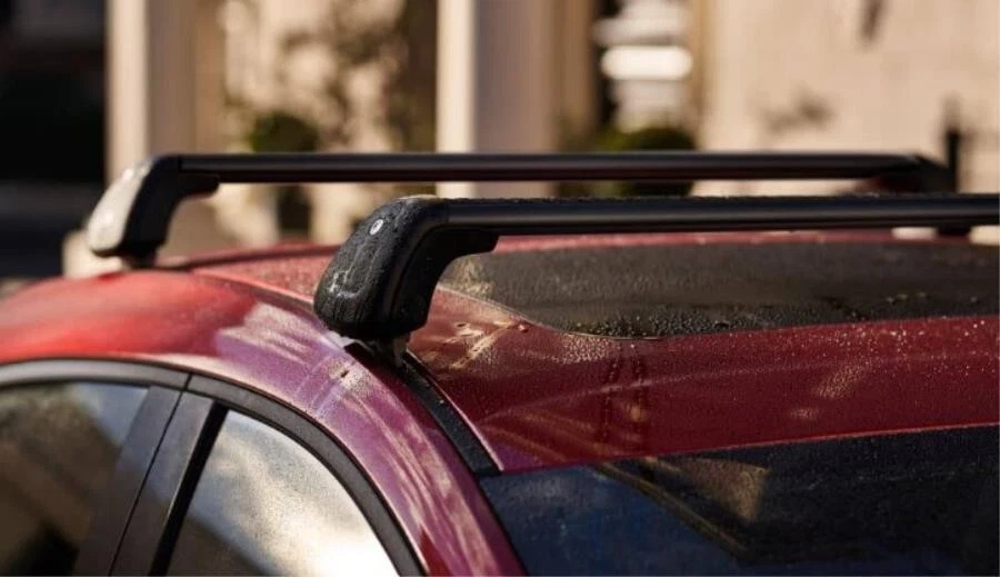 2019-2025 Mazda 3 Hatchback Roof Rack Crossbars in Black w/moldings BDENV3840BL - Image 1 of 1