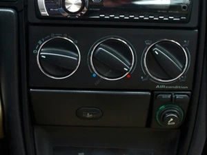 Fits VW Corrado Anelli in Alluminio per Regolatore Ventilazione Regolatore Riscaldamento 3 Pezzi - Foto 1 di 6