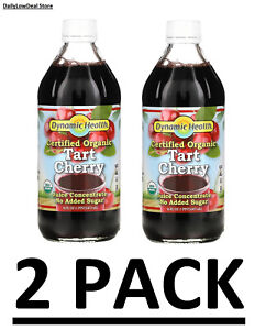 2 PACK - Certified Organic Tart Cherry, Juice Concentrate, 16 fl oz EXP: 10/2024