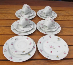 15 Teile Kaffeegeschirr Ilmenau Graf v. Henneberg - florales Dekor DDR Porzellan - Bild 1 von 7