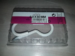 SWG - Schrauben SWG Wäscheleinehaken 5,2x80/24mm Stahl weiss 2 Stück - Bild 1 von 1