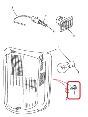 ( 1 )GENUINE LAND ROVER PRC7445 Front Turn Signal Assembly Screw 89-98 Discovery - Image 1 of 2