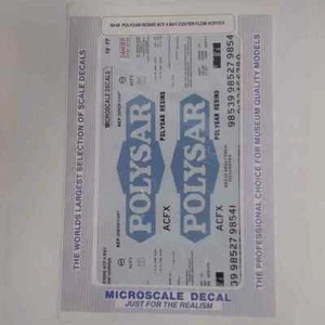 Microscale O Scale Decals: POLYSAR RESINS HOPPER ACF BAY CTR 1989 - Picture 1 of 1
