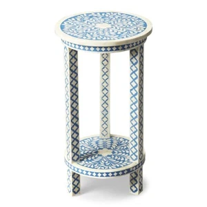 Butler Amanda Blue Bone Inlay Accent Table, Heritage - 3207070 - Picture 1 of 1