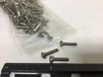DOMESTIC SOURCE Qty (50) 8-32 X 3/4" Long Stainless Phillips Pan Head Screws, MS51957-47