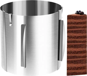 Tortenring - Edelstahl Backring Verstellbar Breite 16-30 Cm - Backform Hoch 20Cm - Bild 1 von 6