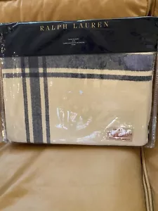 RALPH LAUREN HOME Tanner Blue And Cream Plaid Throw Blanket 54x72” $330 - Picture 1 of 7