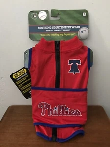Pets First Philadelphia Phillies Soluzione Lenitiva Gilet Camicia Ansia Cane Piccolo - Foto 1 di 8