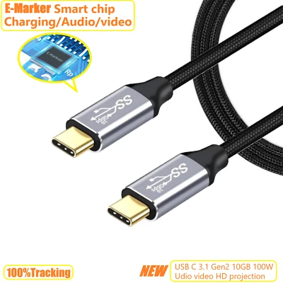 Gen2 USB Type C To Type C 5A 100W Power Speed Fast Charging Quick charger Cable - Image 1 of 4