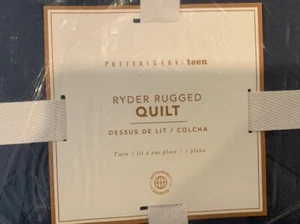 NEW Pottery Barn TEEN Rugged Ryder TWIN~TWIN XL Quilt~Navy - Picture 1 of 4