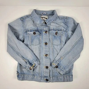 OshKosh B'Gosh Denim Girl's Size 7 Jean Jacket Long Sleeve Snap Front Blue - Picture 1 of 5