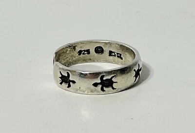 Серебро 925 морской черепахи носок кольцо открытый группы размер 3,5 PSCL Peter камень - Изображение 1 из 4