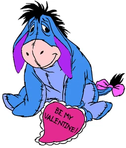 Eeyore Valentine Iron On Transfer For T-Shirt & Other Light Color Fabrics #13 - Picture 1 of 4