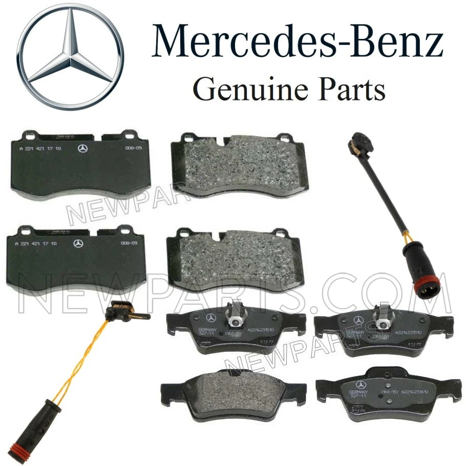 Juegos de pastillas de freno delanteras y traseras y kit de 2 sensores OES para Mercedes C216 CL W221 S R230 Foto 1 de 4