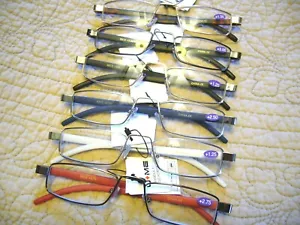 Herren Metall Lesebrille 1,25 ~ 300 kleinere Passform 1/2 Mond Damen Lesebrille R612 - Bild 1 von 13