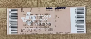 Katy Perry Used Full California Dreams Tour Concert Ticket Austin Texas - Picture 1 of 4
