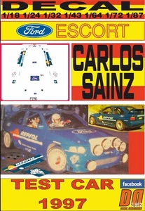 DECAL FORD ESCORT CARLOS SAINZ TEST CAR 1997 (09) - Picture 1 of 1