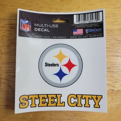 Calcomanía adhesiva de fútbol americano Steelers Pittsburgh Steel City NFL ENVÍO RÁPIDO NUEVO Foto 1 de 2