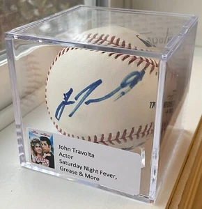 John Travolta signiert MLB Major League Baseball Auto Film TV Schauspieler Fett PSA - Bild 1 von 6