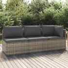 Patio Furniture With Cushion For Porch Deck Garden Gray Poly Rattan Vidaxl