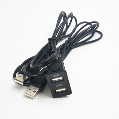 Cavo Adattatore Doppia Prolunga USB Pannello Porta AUX Cruscotto Auto 150CM - Immagine 1 di 4
